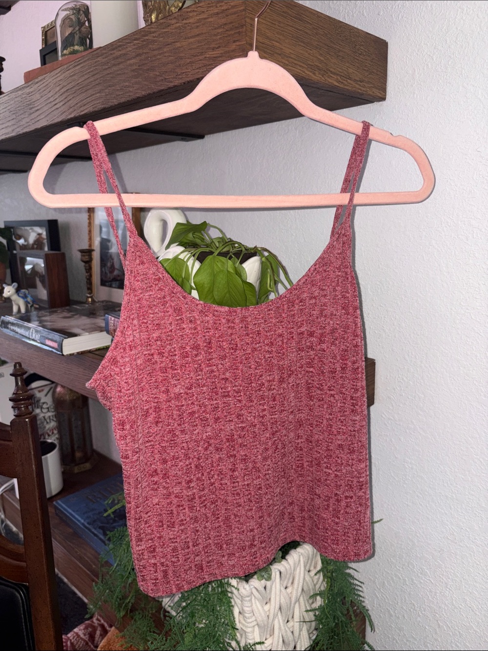 Women’s red Knit Cami Tank Top
